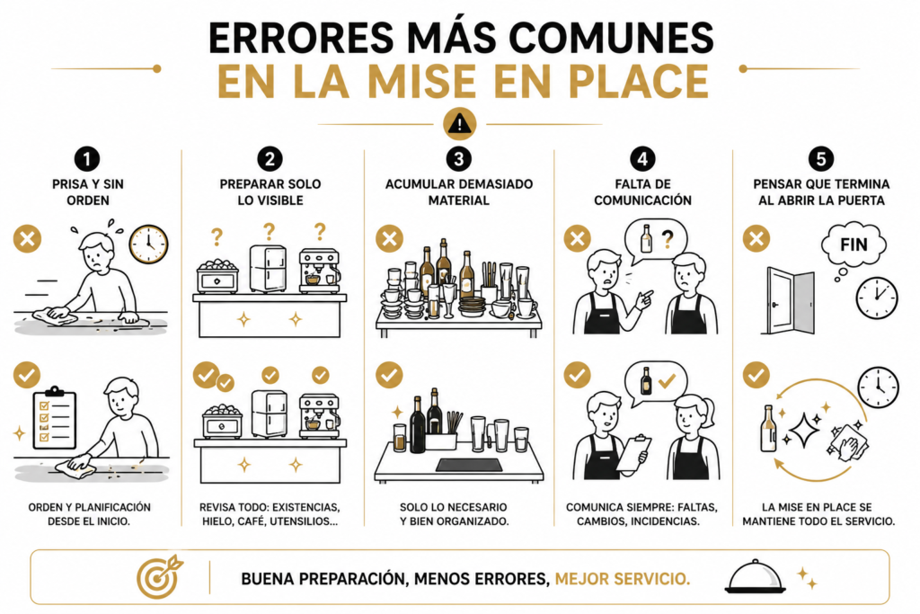 errores mas comunes en la mise en place