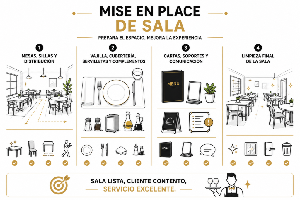 mise em place de sala