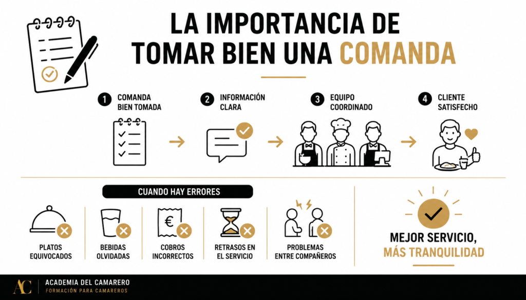 la importancia de hacer bien una comanda