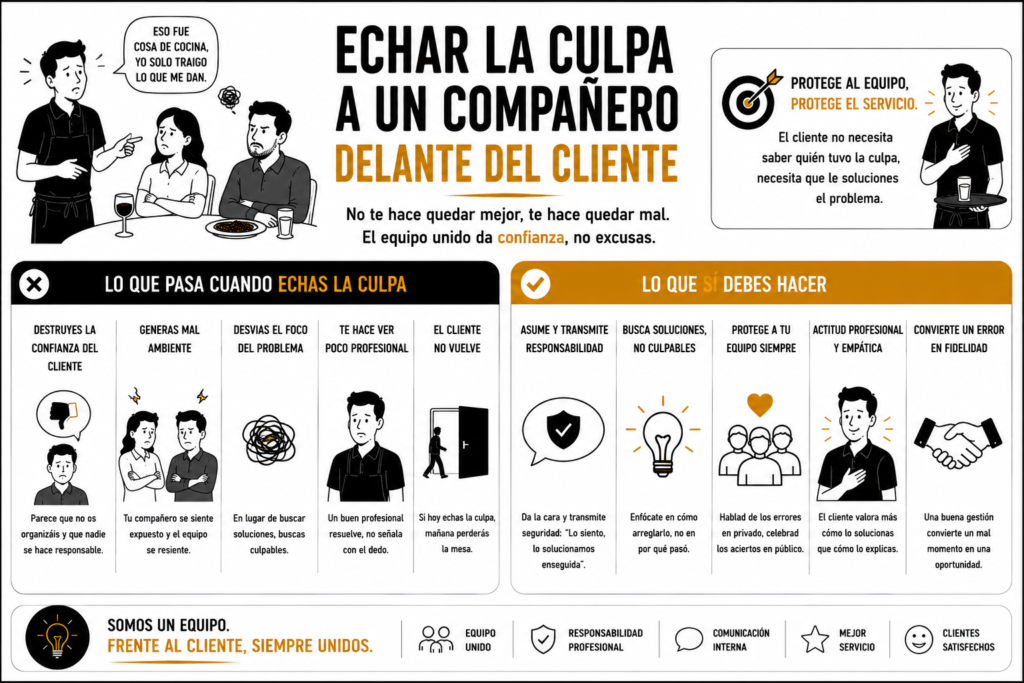 echar la culpa a un compañero