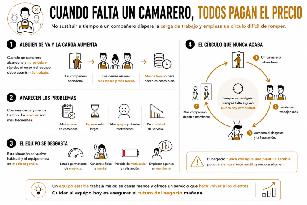 falta de camareros