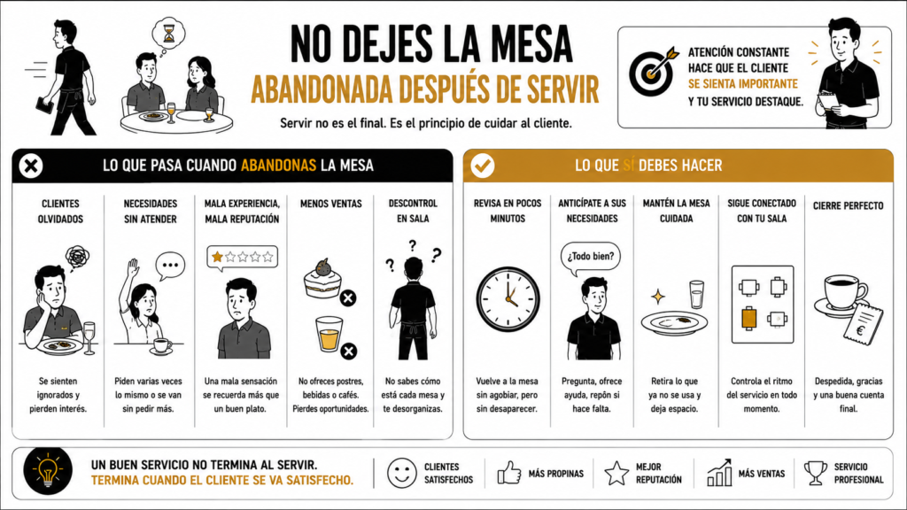 no abandonar la mesa