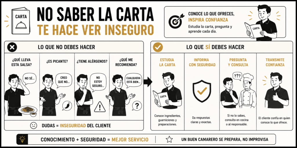 no conocer la carta