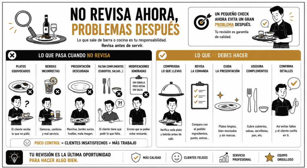 revisar lo que sale de cocina