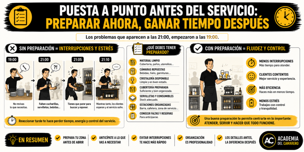 Empezar el servicio con una mala puesta a punto