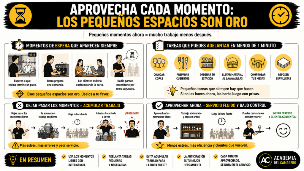 No aprovechar los pequeños momentos de tranquilidad